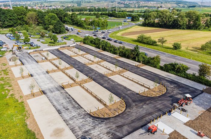 P+M-Parkplatz bei Pleidelsheim wächst: 250 Stellplätze für Fahrgemeinschaften