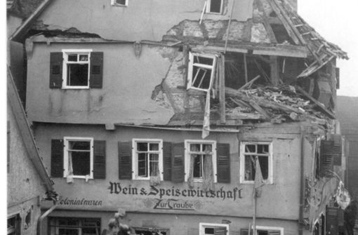 Eine Bombe traf am 3. September 1940 das Gasthaus Traube in Großbottwar. Foto: Archiv (Werner Fuchs
