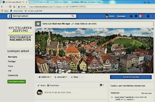 Dieser Screenshot zegt unseren neuen Facebook-Auftritt für den Landkreis Esslingen. Foto: Screenshot