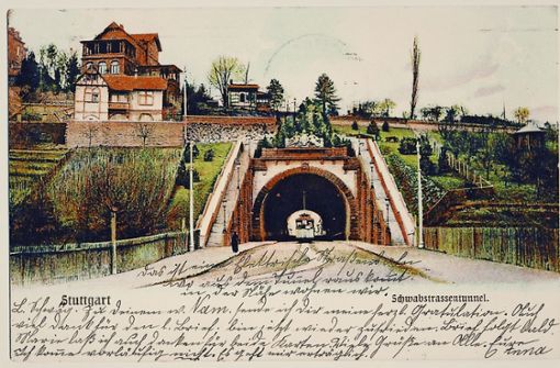 Der Schwabstraßentunnel, wie er korrekt heißt, vor über 100 Jahren. Foto: Sammlung Wibke Wieczorek/ SSB/ StZ-Archiv