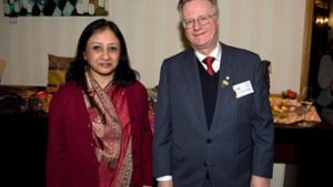 Die indische Botschafterin Mukta Dutta Tomar und Honorarkonsul Andreas Lapp. Foto: Lichtgut - Oliver Willikonsky