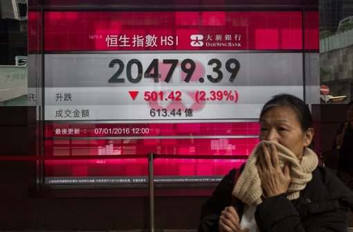 Chinas Börsen sind wieder in den Keller gesackt Foto: dpa