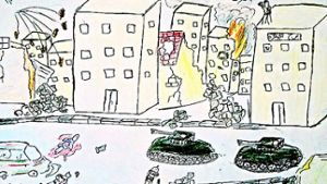 Auch in Gaza wollen die Karlsruher helfen: Zeichnung eines palästinensischen Mädchens Foto: StN