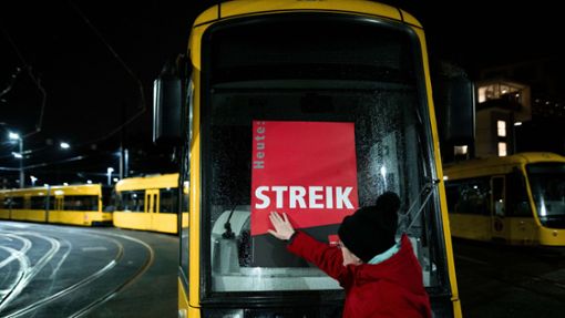 Viele Bahnen und Busse werden am Mittwoch in den Depots bleiben. Foto: Fabian Strauch/dpa/Fabian Strauch