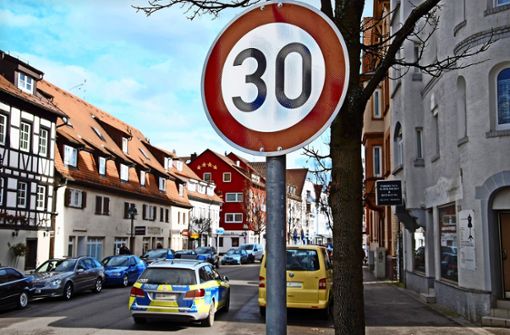 Tempo 30 auf der inneren Ulmer Straße: Diese Geschwindigkeit gilt laut Stadt auf 70 Prozent der Straßen in Stuttgart. Foto: Mathias Kuhn
