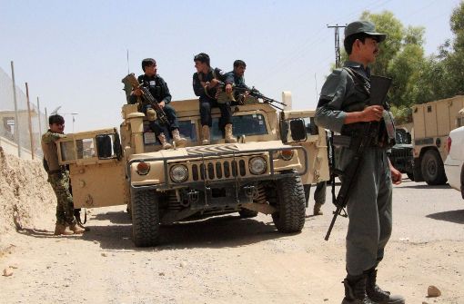 Afghanische Sicherheitskräfte im Einsatz in Südafghanistan. Foto: AFP