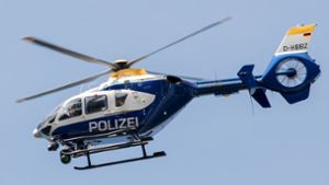 Bei der Suchaktion der Polizei war auch ein Hubschrauber im Einsatz. Foto: dpa-Zentralbild
