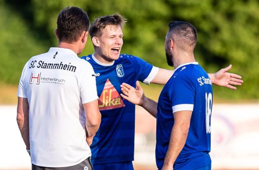 Frust nach der Begegnung: Der SC Stammheim ist in der Relegation gescheitert. Foto: Eibner-Pressefoto/Roger Buerke