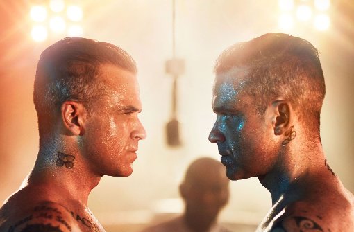 Auch wenn’s so scheint: Robbie Williams muss nicht mit sich selbst kämpfen. Foto: Sony