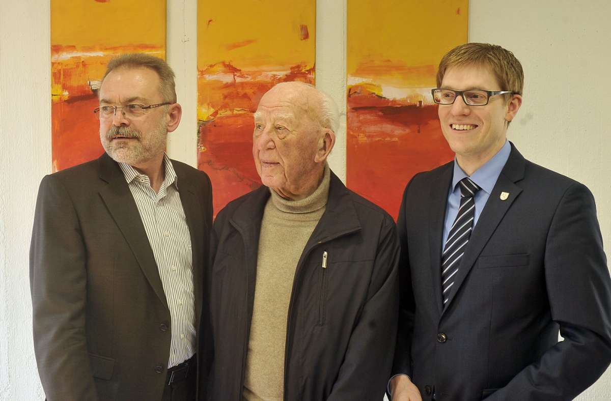 Markus Kleemann (rechts) mit seinen Amtsvorgängern Reinhard Rosner (links) und Manfred Läpple Foto: Archiv (Werner Kuhnle)