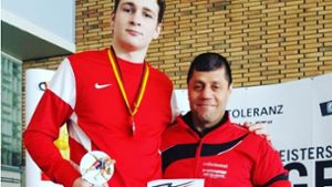 Im April 2019 gewann Paul Wahl – mit dem Trainer Tariel Shavadze – Bronze. Foto: /Privat