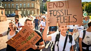 Tausende gehen in Stuttgart für Klimaschutz auf die Straße
