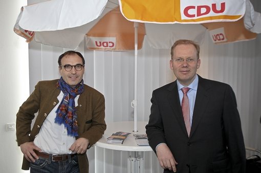 Der CDU-Politiker und EnBW-Mitarbeiter Andreas Renner (links) mag es lässig, der ehemalige Werbeprofi Sebastian Turner klassisch. Foto: Peter-Michael Petsch