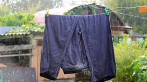 Wäsche trocknen bei Regen