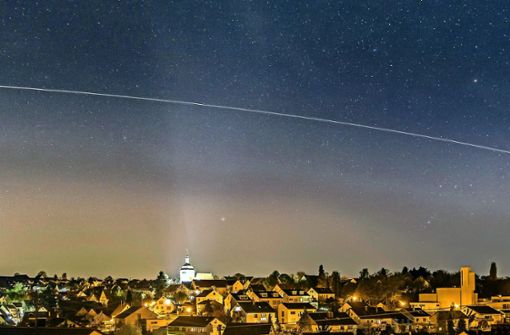 Am Montag ist die ISS an der Sonne vorbeigezogen – fast 500 Kilometer von hier entfernt. Foto: Markus Pilhartz