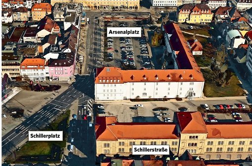 Schiller- und Arsenalplatz sollen umgestaltet werden. Foto: GeoBasis-DE/BKG©2016 Google