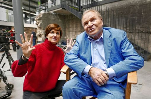 Fritz Wepper  mit seiner Frau, der Kamerafrau Susanne Kellermann Foto: BR/Susanne Kellermann