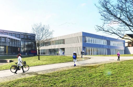 So soll der Umbau des Andreae-Gymnasiums in Herrenberg aussehen. Foto: Stadt Herrenberg