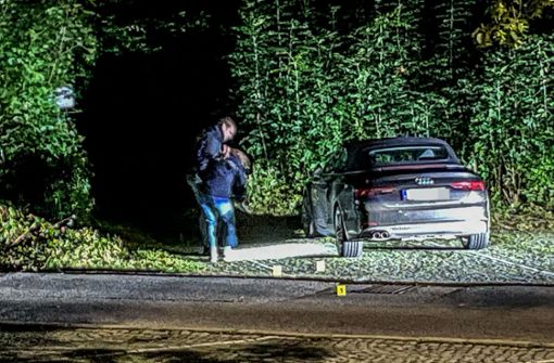 Spurensicherung am 1. September am gestohlenen Audi  in Sindelfingen Foto: SDMG/SDMG / Frank Dettenmeyer