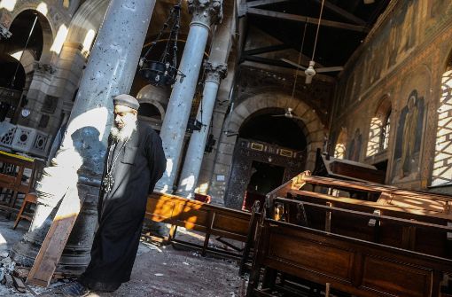 Eine koptische Kirche ist Ziel eines Anschlags geworden. Foto: EPA