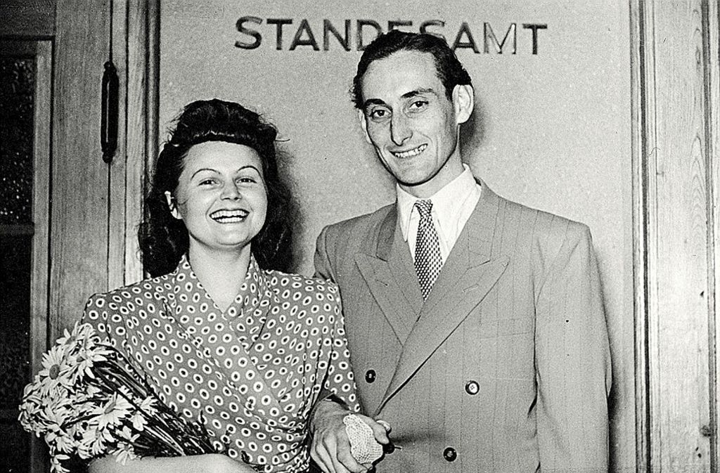 Walter Schultheiß und Trudel Wulle bei der Hochzeit im Jahr 1950.