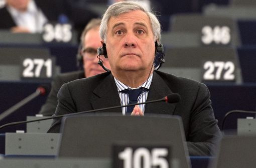 Antonio Tajani im Straßburger Europa-Parlament. Foto: EPA
