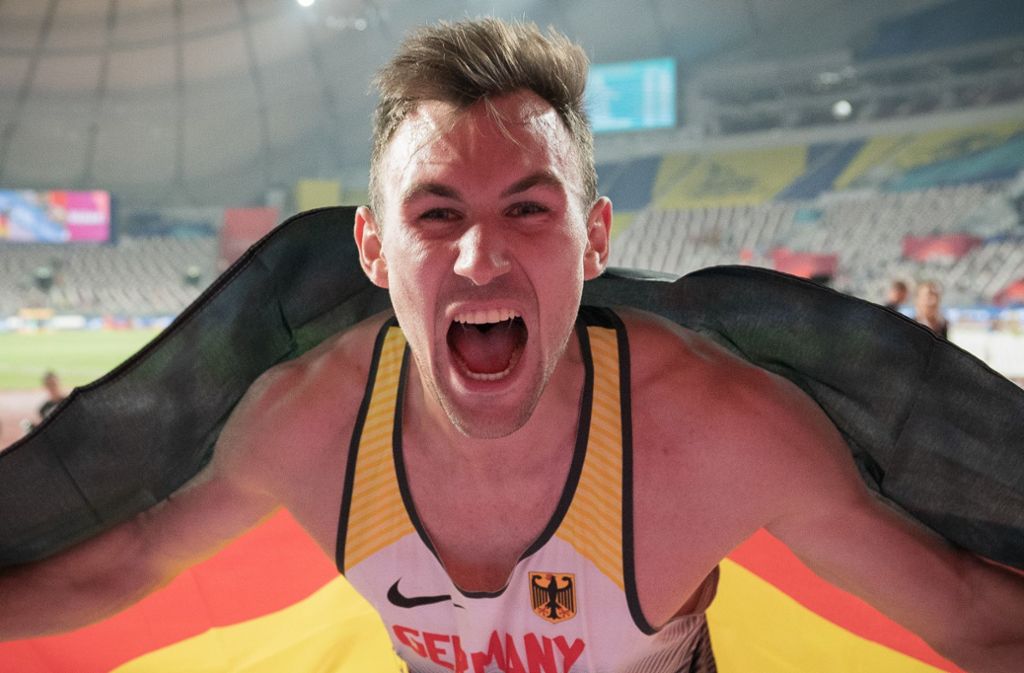Niklas Kaul katapultierte sich in Doha an die Spitze der Leichtathletik-Welt. Foto: dpa/Michael Kappeler