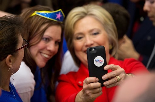 Hillary Clinton bei einer Wahlkampfveranstaltung. Foto: AP