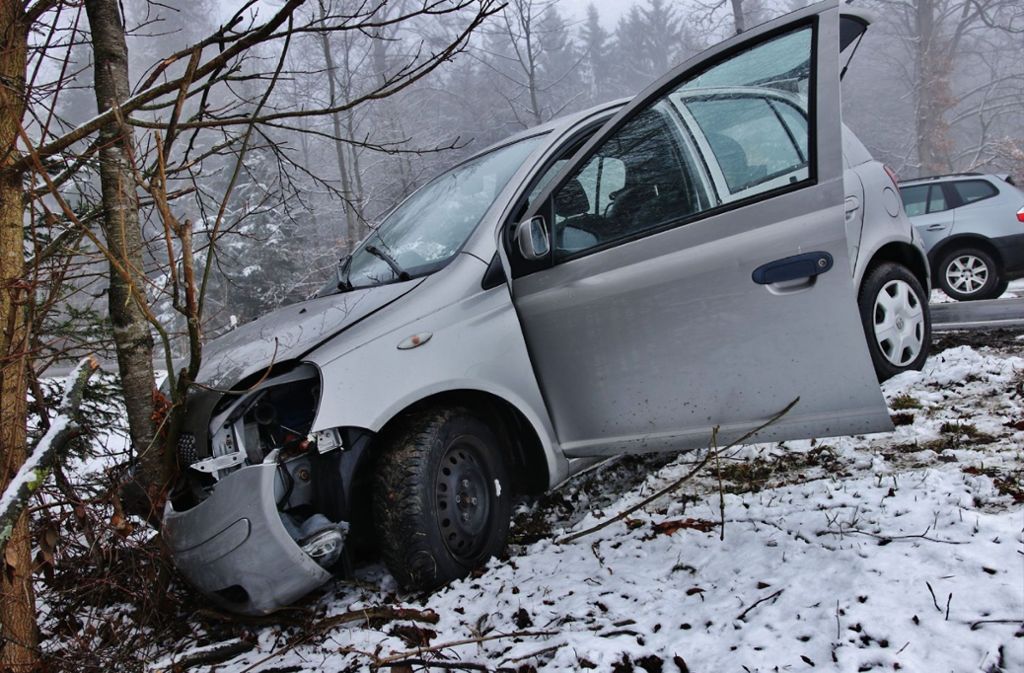 Der Toyota nach dem Unfall.