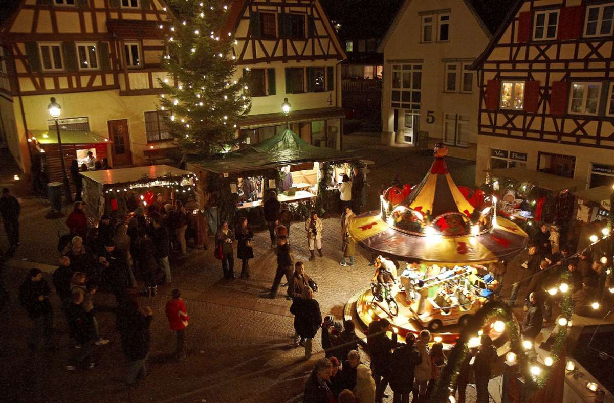 Der Waldenbucher Weihnachtsmarkt ist einer der schönsten in der Region Stuttgart. Foto: Stadt Waldenbuch/z