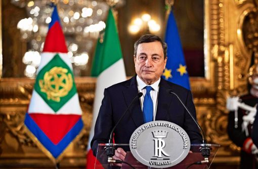 Mario Draghi stellte Minister und Ministerinnen des gesamten Parteienspektrums auf (Archivbild). Foto: AFP/ALESSANDRA TARANTINO