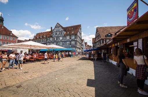 Am Montag wirkt das Stadtfest in Schorndorf, als sei nie etwas gewesen. Foto: dpa