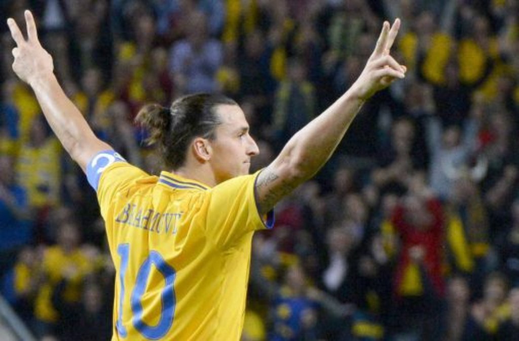 So jubelte Zlatan Ibrahimvoc im November 2012 über sein Traumtor gegen England.