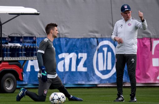 Gutes Gespann: Bayern-Torhüter Sven Ulreich (li.) und Jupp Heynckes, der Trainer des Rekordmeisters Foto: dpa