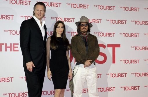 Johnny Depp und Angelina Jolie besuchen die Heimat ihres Regisseurs Florian Henckel von Donnersmarck: In Berlin stellen sie ihren neuen Film The Tourist vor. Foto: AP