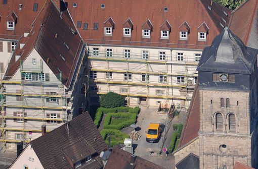 Der Buchsbaumbestand beim Stiftsgebäude könnte bald der Vergangenheit angehören. Foto: Werner Kuhnle