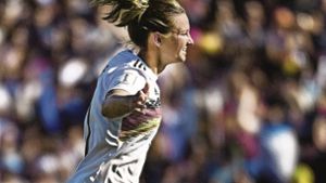 Alexandra Popp spielte bei der WM 2019 in der deutschen Frauennationalmannschaft. (Archivbild) Foto: AFP/PASCAL GUYOT