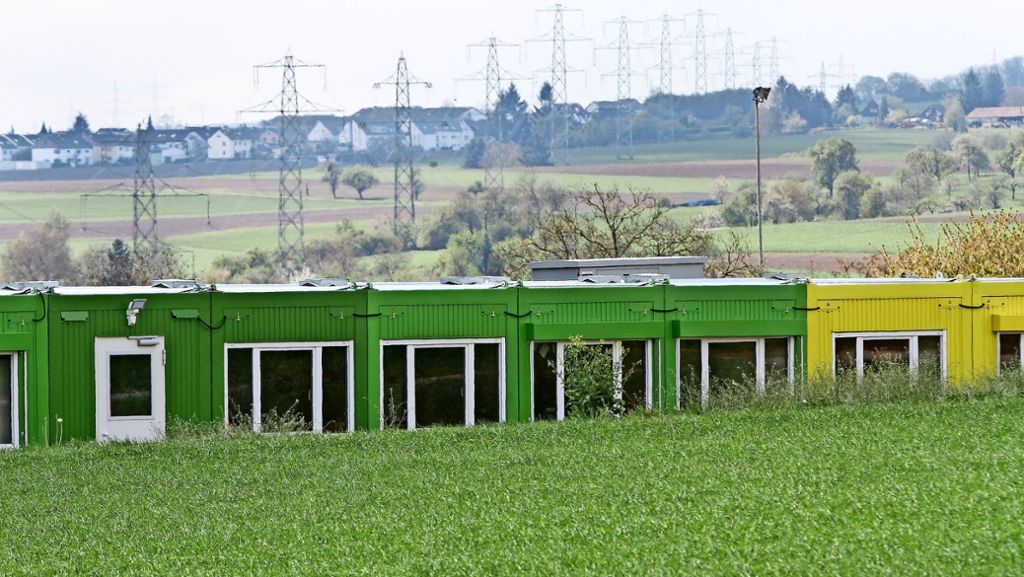 Theodor-Heuglin-Schule in Hirschlanden: Im  Container bleibt  noch das Licht aus