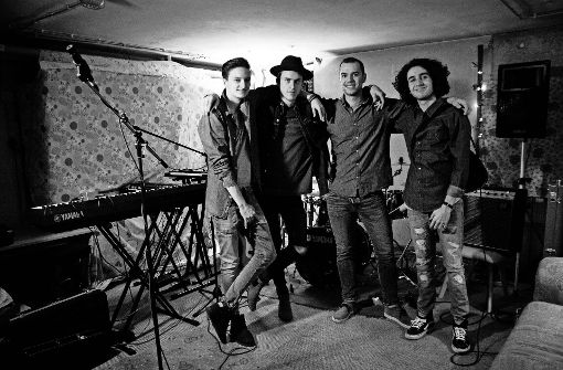 Max Bantlin, Thomas Schöttle, Jan-Felix Kruschina und Gianluca Adornetto (v.l.) sind zusammen die Band Blurred. Foto: Kalle Block