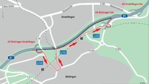 Der Verkehr in Richtung Stuttgart wird am letzten Oktoberwochenende über die Leibnizstraße geführt. Foto: Deges