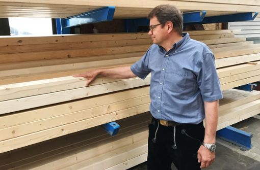 Holz als Exportschlager: Die USA decken sich derzeit vermehrt mit deutschem Holz ein. Das merkt auch Uwe Glohr, Chef eines Holzbaubetriebes in Ostfildern. Foto: privat