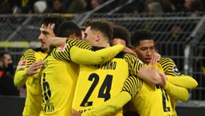 Mit einem Sieg gegen den VfB Stuttgart hat Borussia Dortmund wieder Anschluss an die Tabellenspitze gefunden. Foto: AFP/Ina Fassbender