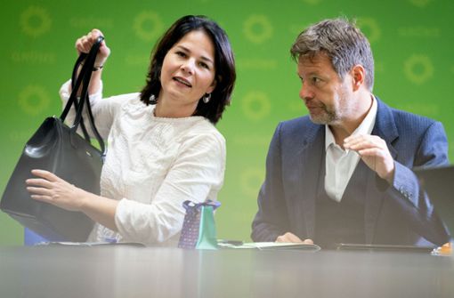 Die Grünen-Chefs Annalena Baerbock und Robert Habeck Foto: dpa/Kay Nietfeld
