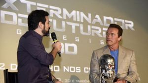 Arnold Schwarzenegger promotet den neuen Terminator. Foto: Getty Images South America