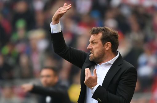 Trainer Markus Weinzierl zeigte sich nach der Partie unzufrieden mit dem Ergebnis. Die Stimmen zum VfB-Spiel gegen den 1. FC Nürnberg. Foto: dpa