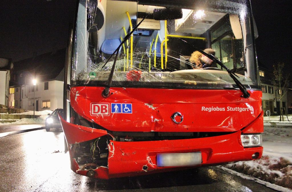 In Alfdorf ist ein Bus verunglückt – der Fahrer wurde angeblich durch Fernlicht geblendet.