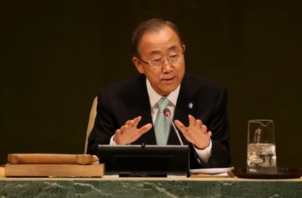 UN-Generalsekretär Ban Ki-Moon auf dem UN-Klimagipfel in New York.