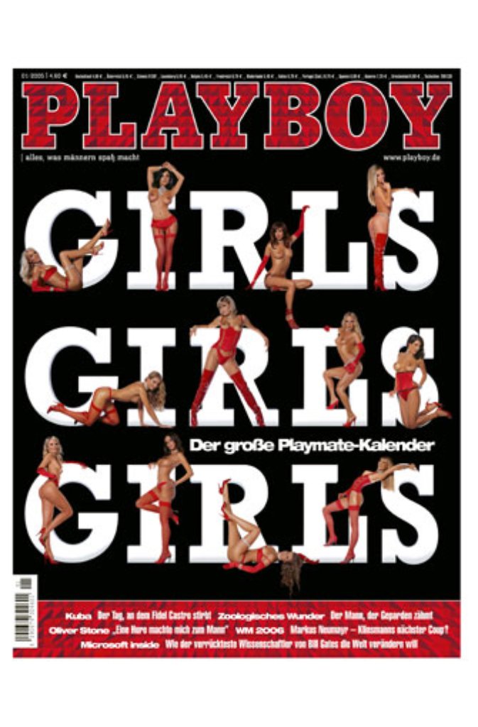 Platz 1: Girls, Girls, Girls könnte so etwas wie das Playboy-Motto sein. Die Januar-Ausgabe 2005 ging 402.741 Mal über den Ladentisch - ein Rekord, an dem bislang noch nicht gekratzt wurde.