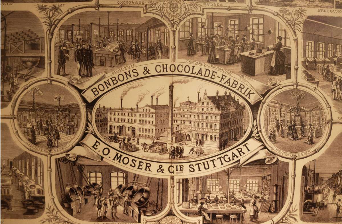 E.O. Moser & Cie  gehörte zu den ältesten Schokoladenfabriken in Stuttgart, wie eine Schau im Ortsmuseum in Rotenberg zeigt.