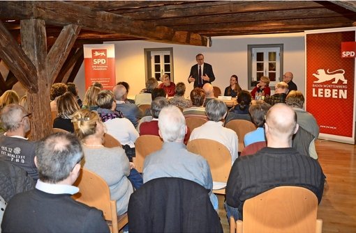 Die Veranstaltung im alten Rathaus ist gut besucht gewesen. Foto: SPD Pleidelsheim